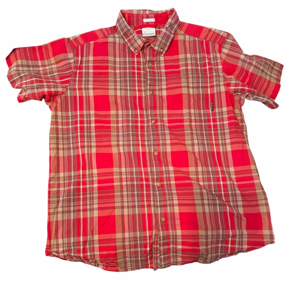 Columbia‎ Sportswear Mens Shirt Plaid short Sleeve size Large
